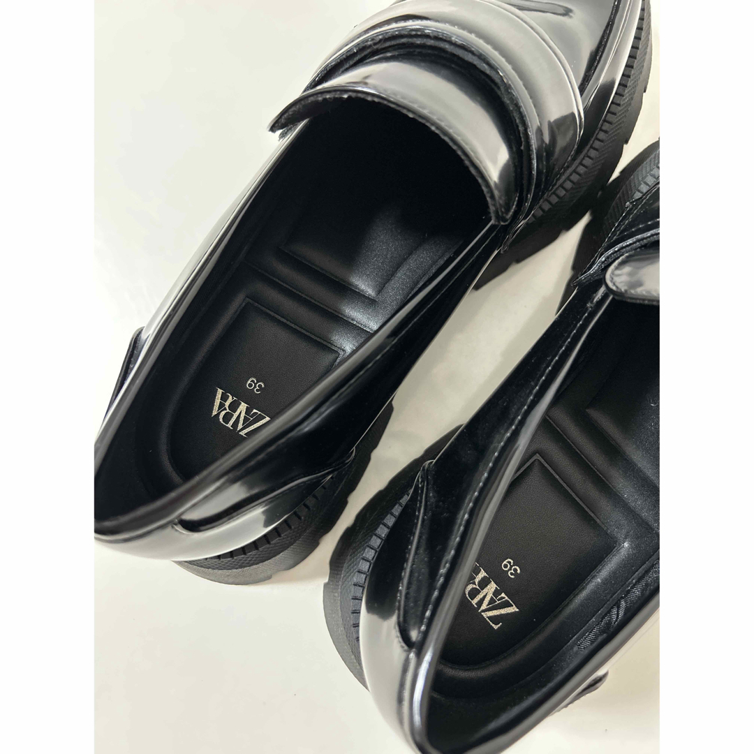 ZARA - ZARA ローファー 厚底 トラックソール 39 チャンキー ZARA - ZARA ローファー 厚底 トラックソール 39 チャンキー