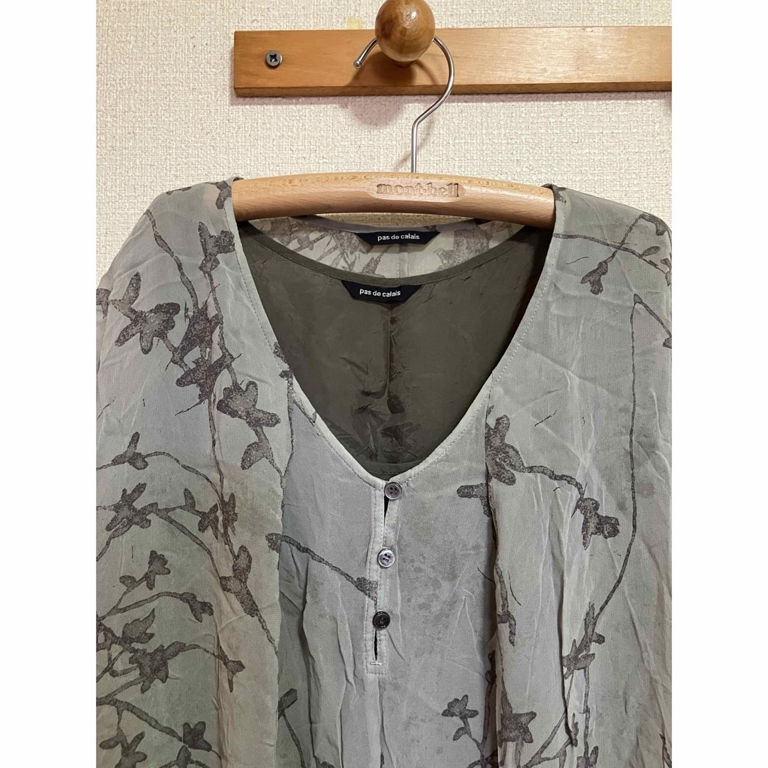 pas de calais パドカレ チュニック ワンピース キュプラ100% pas de calais パドカレ チュニック ワンピース キュプラ100%