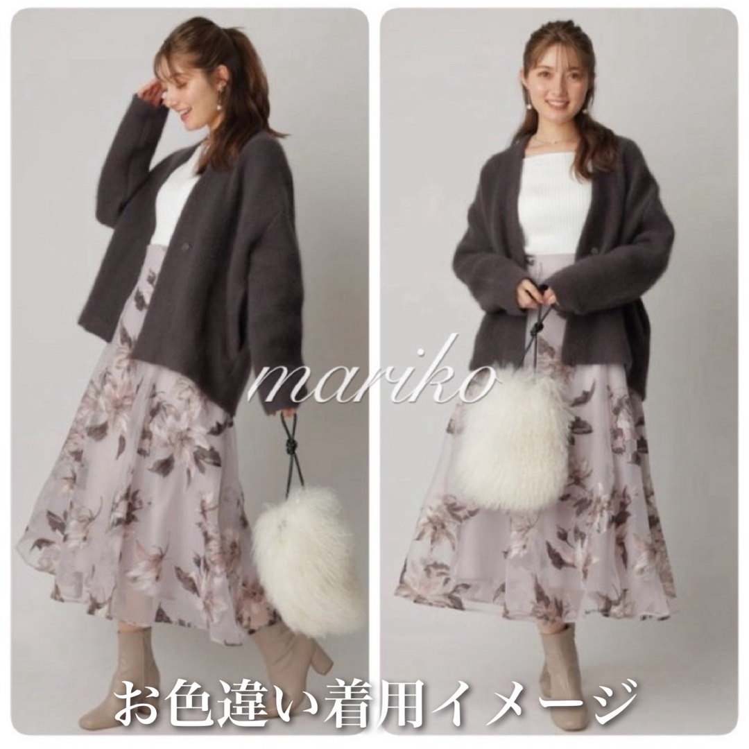 新品】アプワイザーリッシェ FOX混ニットショートコート ジャス 新品】アプワイザーリッシェ FOX混ニットショートコート ジャス
