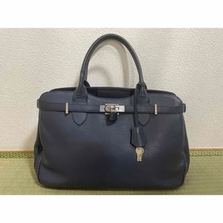 MORABITO - モラビト ハンドバッグ ディーバ レザー ネイビー MORABITO - モラビト ハンドバッグ ディーバ レザー ネイビー