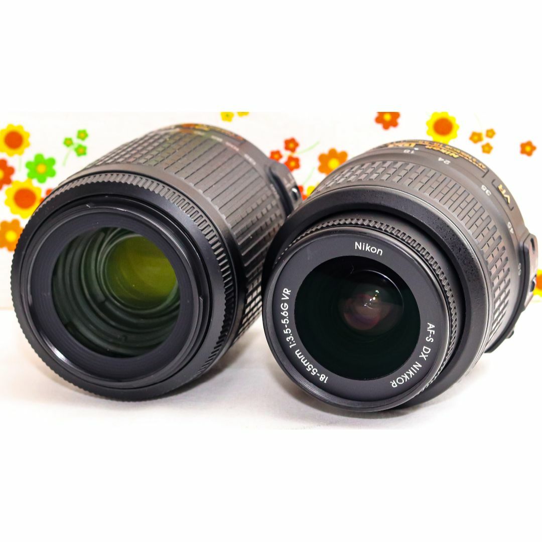 偉大な ニコン Nikon D5000☆ダブルレンズセット☆スマホに転送 デジタルカメラ