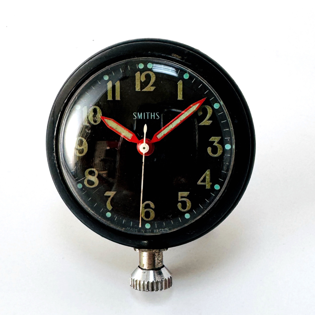 高質 高級懐中時計】美品 スミス 手巻 モーターウォッチ 1970年代 51mm 黒 手巻き