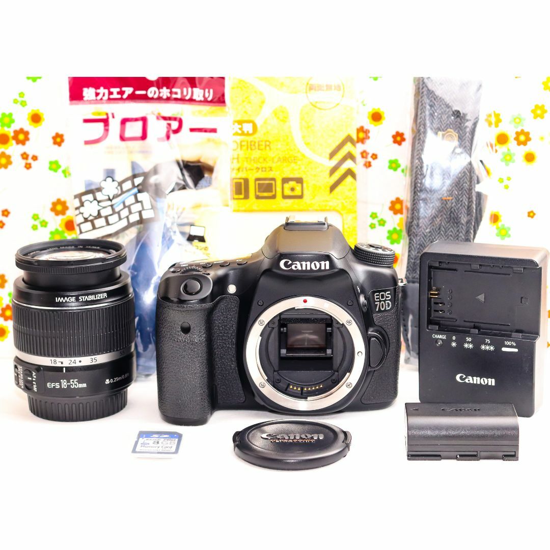 美品 Canon EOS 70D☆高速連写☆スマホに転送可!☆動作撮影可 美品 Canon EOS 70D☆高速連写☆スマホに転送可!☆動作撮影可
