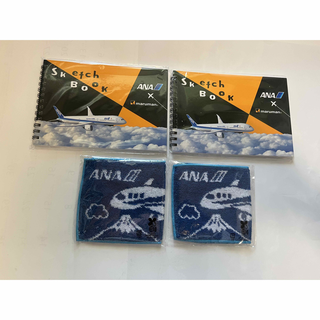 ANA(全日本空輸)(エーエヌエー(ゼンニッポンクウユ))のANA 機内グッズ 2種各2個 エンタメ/ホビーのテーブルゲーム/ホビー(航空機)の商品写真