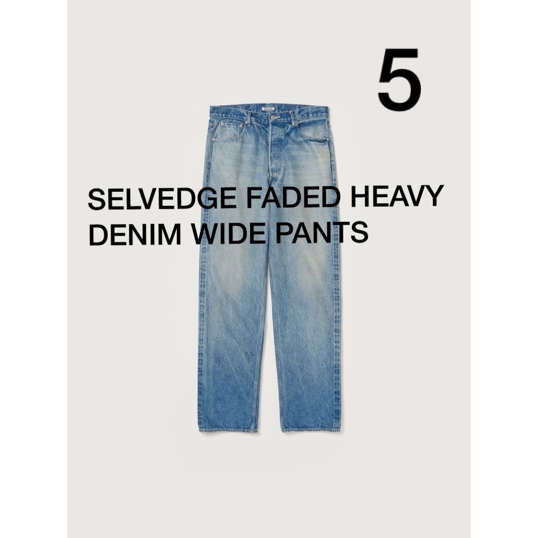 SELVEDGE FADED HEAVY DENIM WIDE PANTS 5 SELVEDGE FADED HEAVY DENIM WIDE PANTS 5