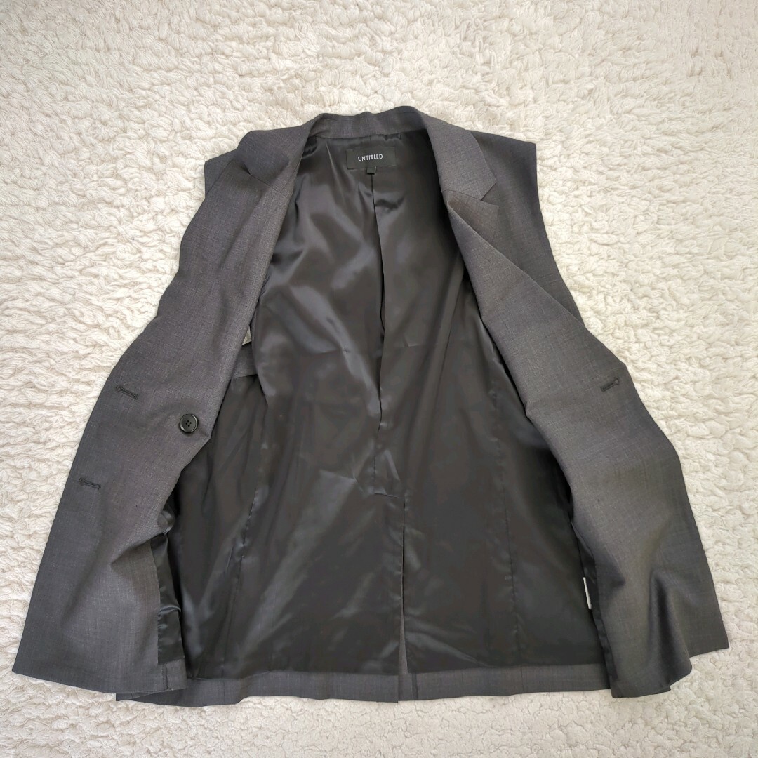 UNTITLED - 美品 UNTITLED ウール混 ダブルブレストベスト UNTITLED - 美品 UNTITLED ウール混 ダブルブレストベスト