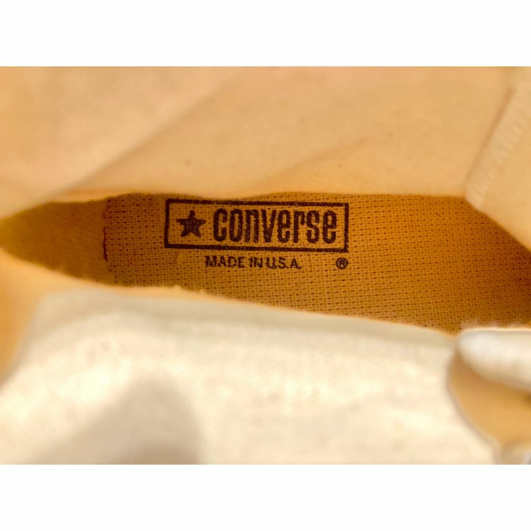 CONVERSE - ☆80s!USA!コンバース オールスター 生成り 銀箱 CONVERSE - ☆80s!USA!コンバース オールスター 生成り 銀箱