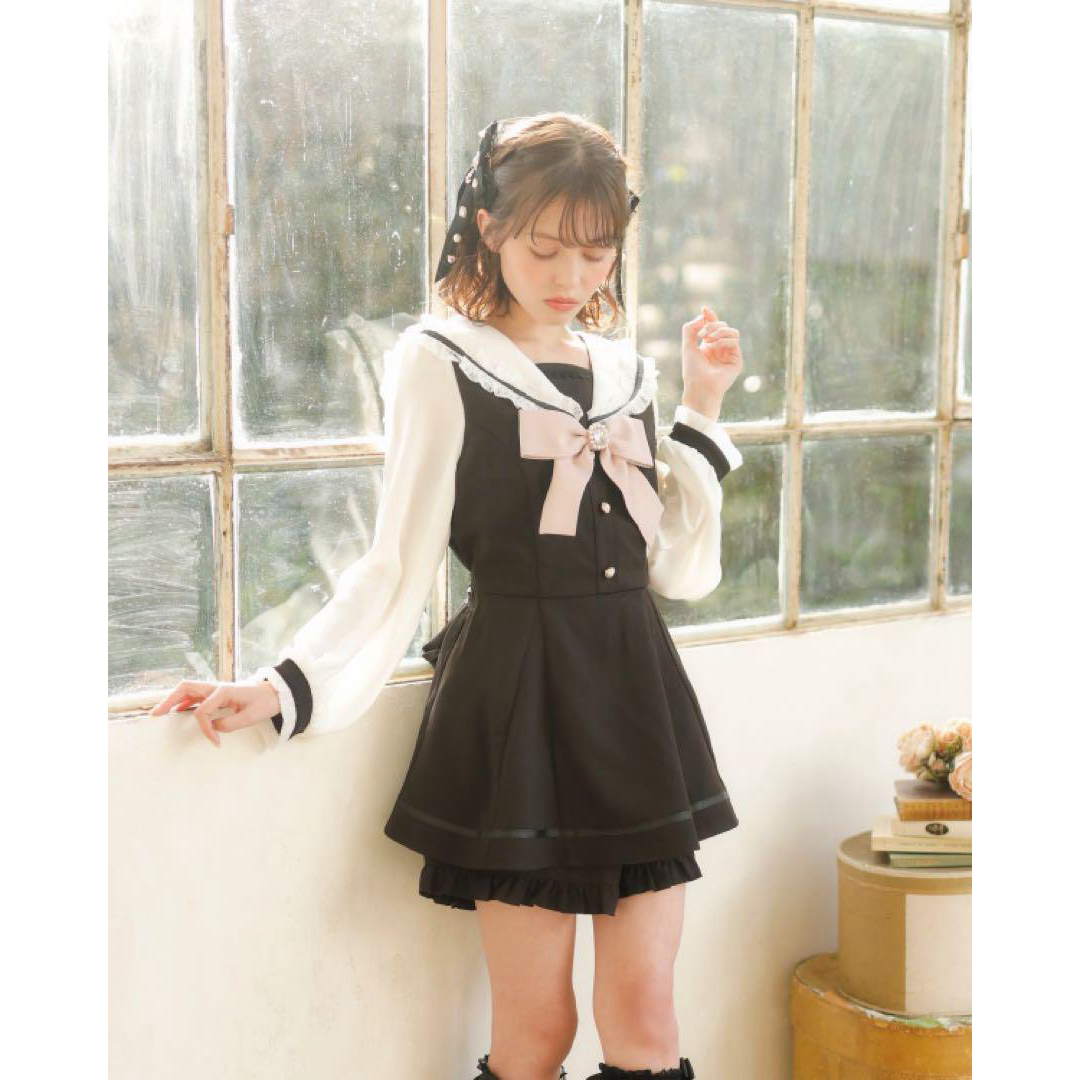 LIZ LISA - LIZLISA セーラーカラーセットアップ ブラック LIZ LISA - LIZLISA セーラーカラーセットアップ ブラック