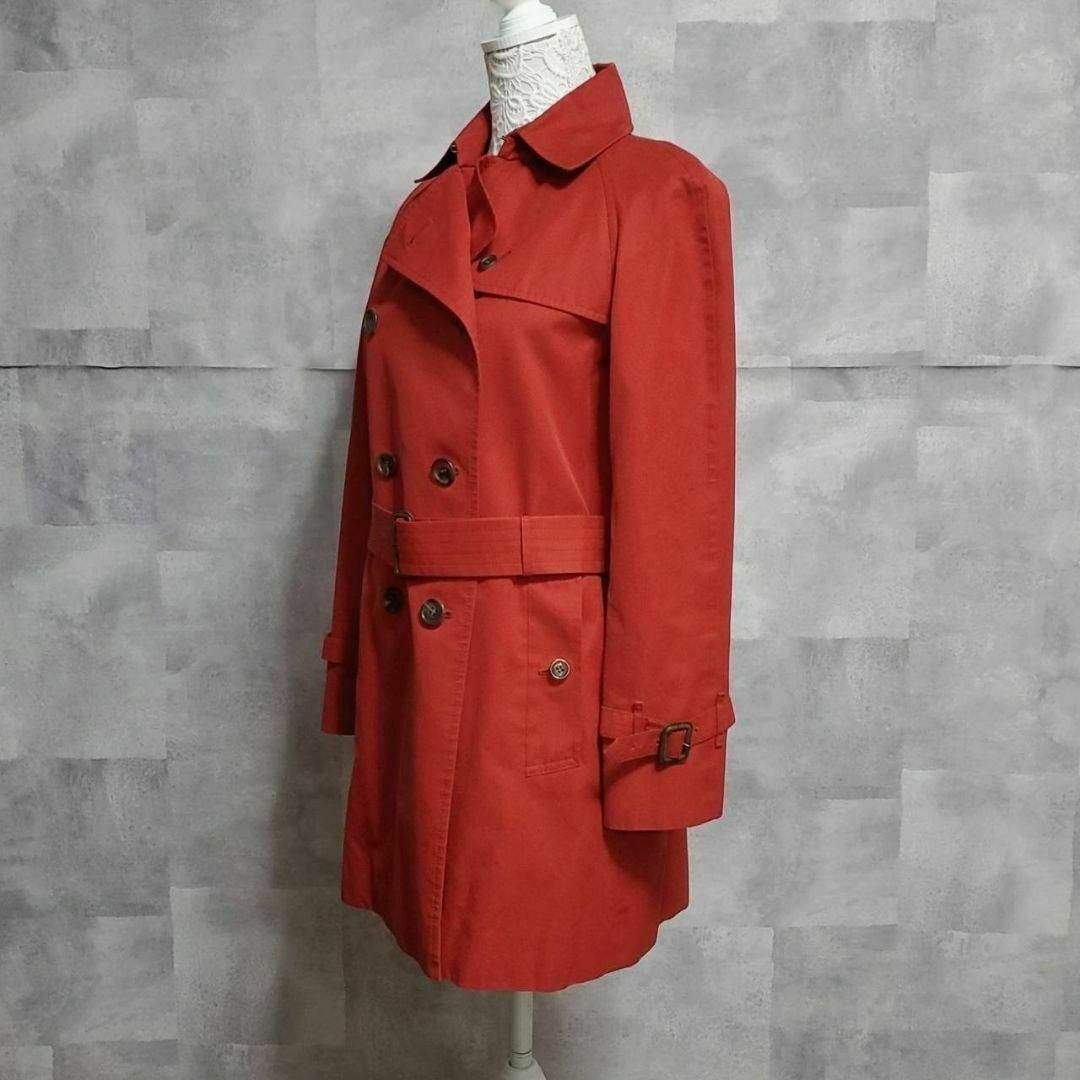 BURBERRY - 美品 M バーバリー トレンチ コート 赤 ノバチェック BURBERRY - 美品 M バーバリー トレンチ コート 赤 ノバチェック