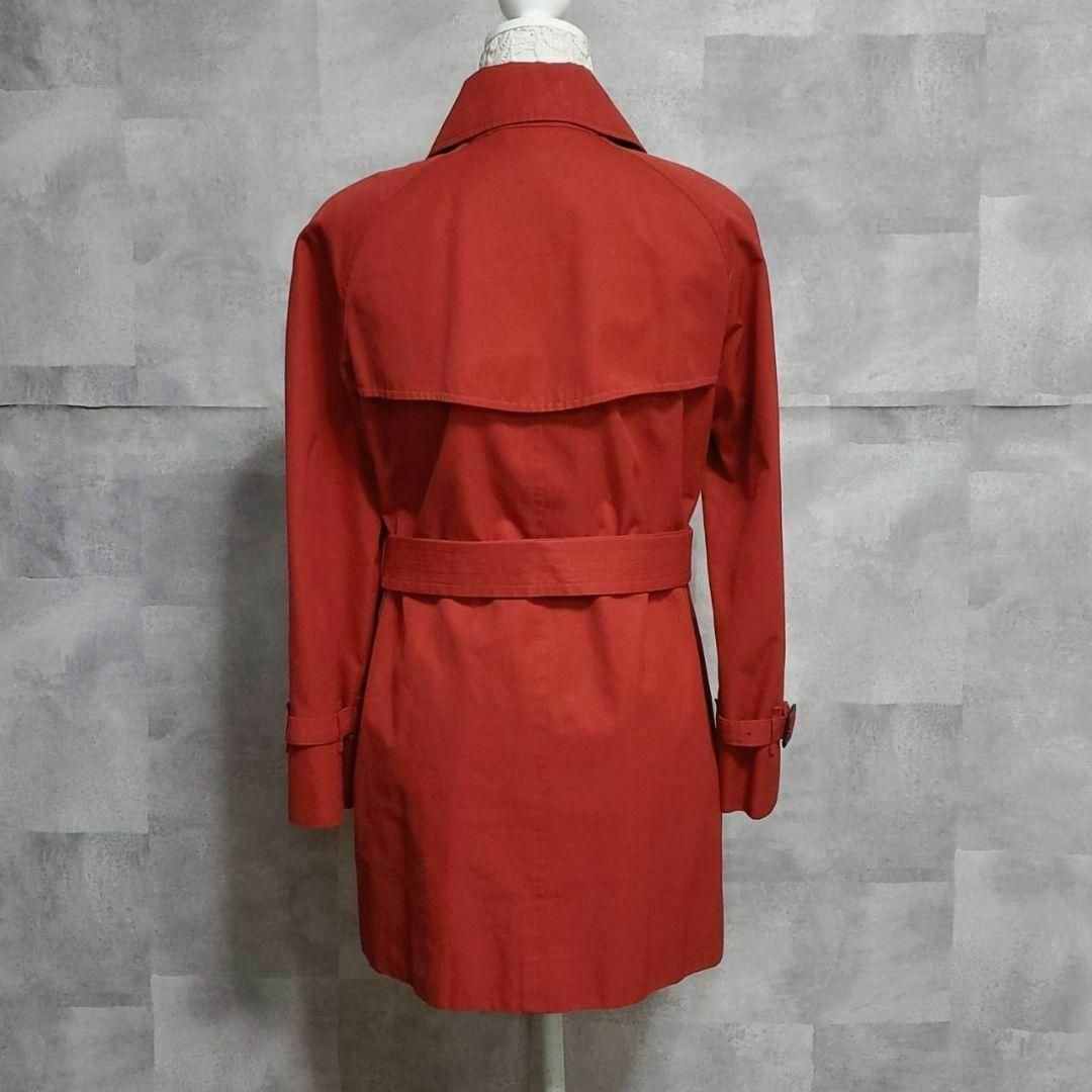 BURBERRY - 美品 M バーバリー トレンチ コート 赤 ノバチェック BURBERRY - 美品 M バーバリー トレンチ コート 赤 ノバチェック