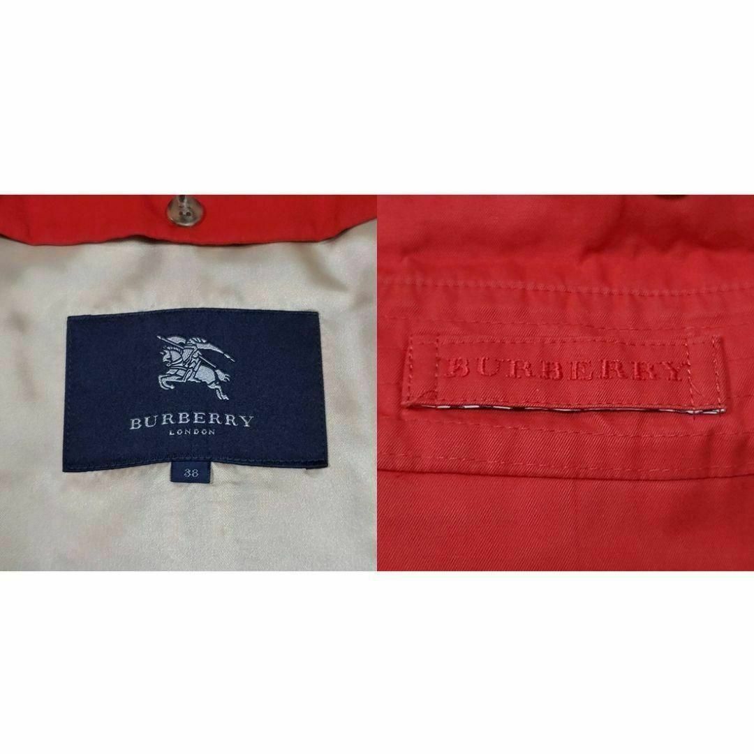 BURBERRY - 美品 M バーバリー トレンチ コート 赤 ノバチェック BURBERRY - 美品 M バーバリー トレンチ コート 赤 ノバチェック