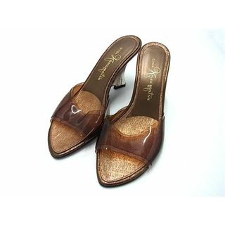 ■美品■ GINZA Kanematsu 銀座かねまつ ビニール サンダル 表記サイズ 23 シューズ 靴 レディース ブラウン系 DF9341(その他)