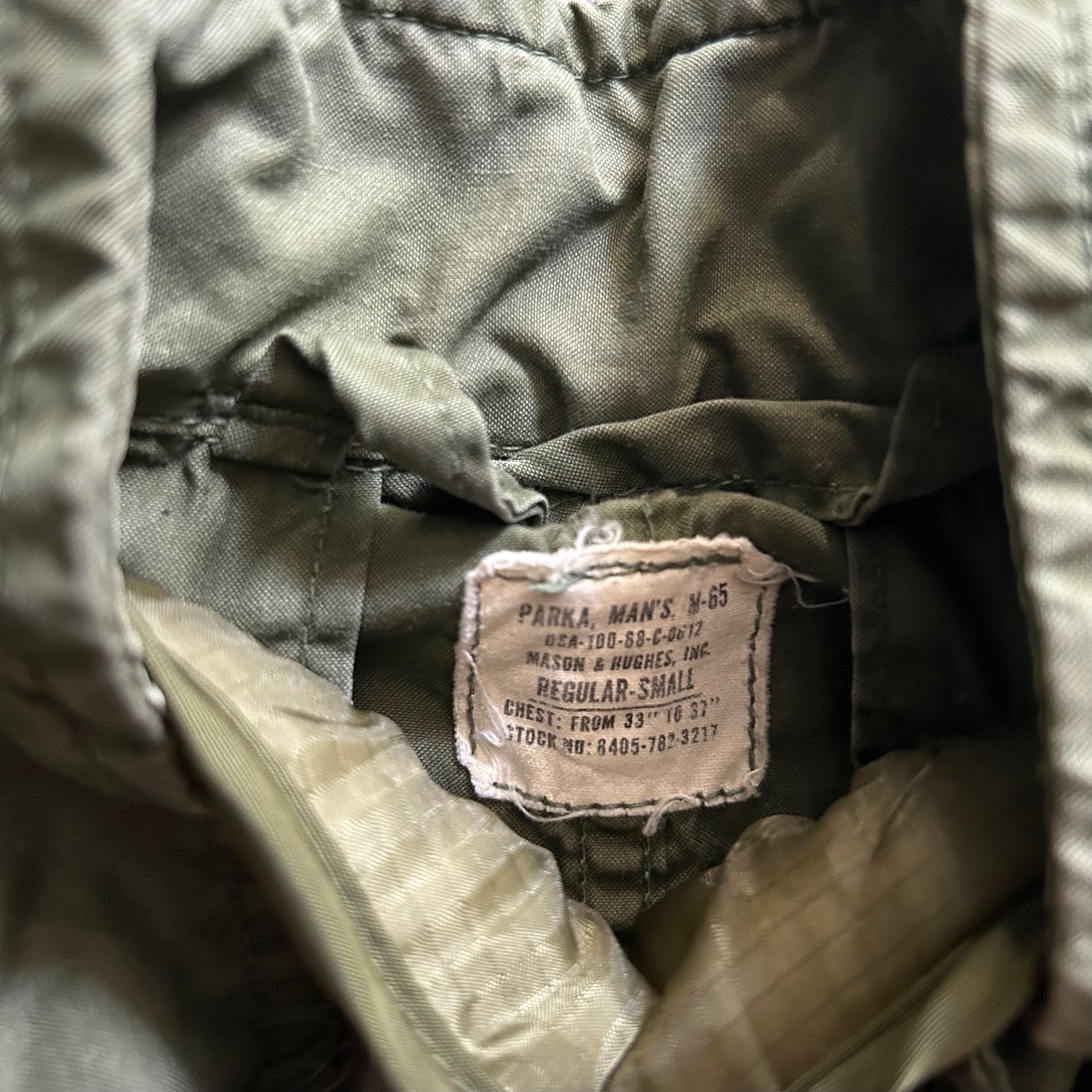MILITARY - 60s M-65 フィッシュテールパーカー S アルミジップ MILITARY - 60s M-65 フィッシュテールパーカー S アルミジップ