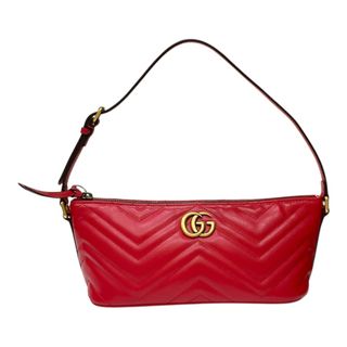 グッチ(GUCCI)の　グッチ GUCCI GGマーモント ハンドバッグ 739166 レッド レザー レディース ハンドバッグ(ハンドバッグ)