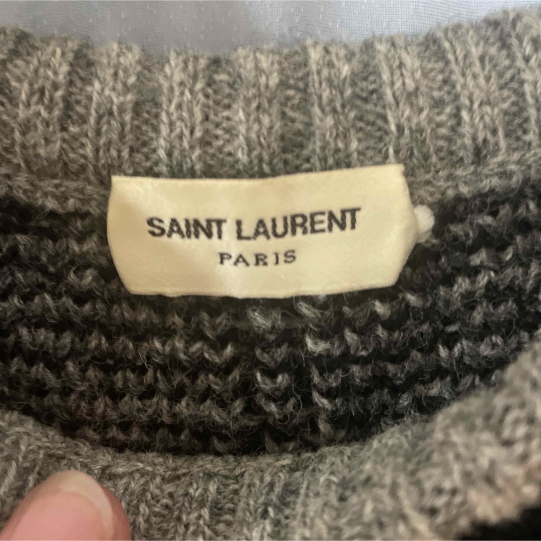 サンローラン SAINT LAURENTジオメトリック クルーネックニット サンローラン SAINT LAURENTジオメトリック クルーネックニット