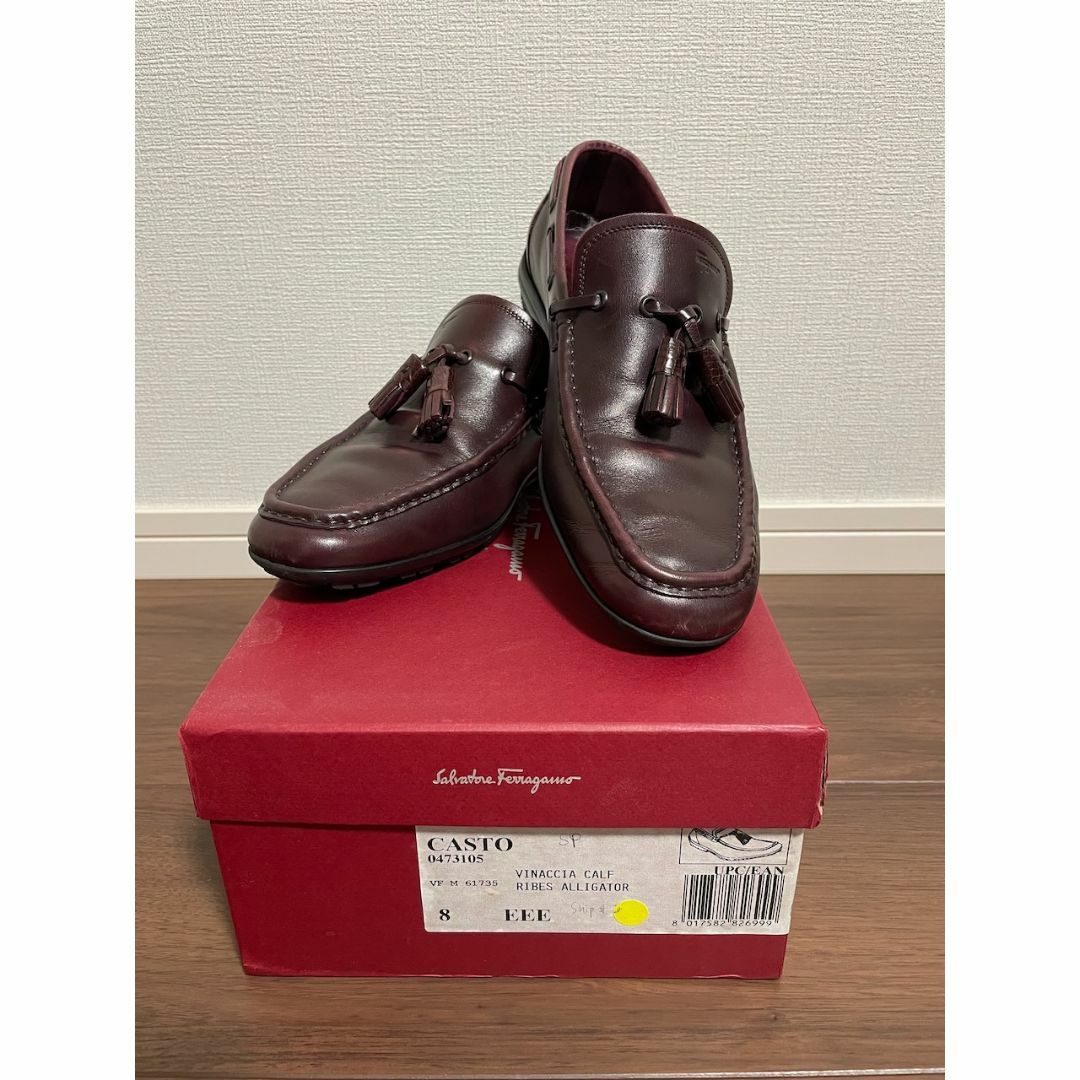 フェラガモ　メンズ　8 ビジネスシューズ FERRAGAMO フェラガモ 靴 メンズ ビジネスシューズ ストレート
