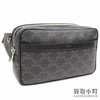 セリーヌ(CELINE)の【美品】セリーヌ【CELINE】ベルトバッグ トリオンフキャンバス＆カーフスキン ウエストバッグ クロスボディ ショルダーバッグ 116162FWK.38SI BELT BAG 【Aランク】【中古】(ボディバッグ/ウエストポーチ)