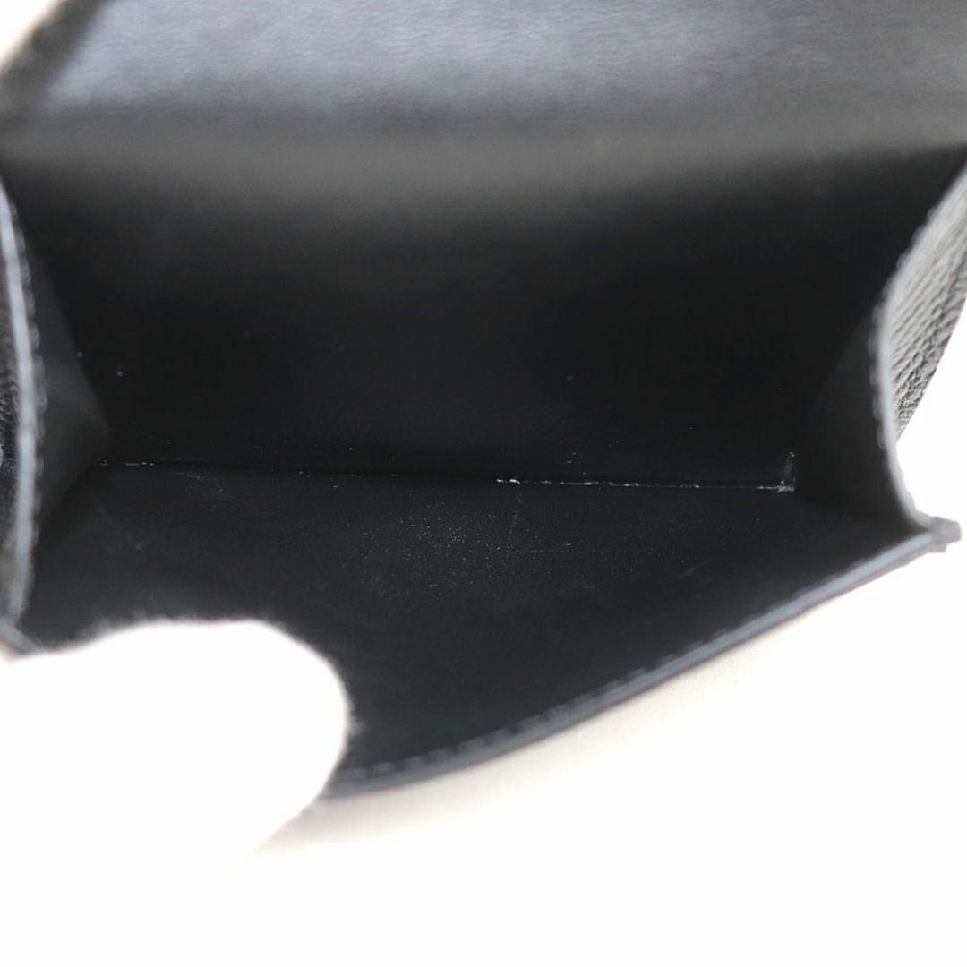CELINE ブラックレザー三つ折り財布グレインドカーフスキン CELINE - 【美品】セリーヌ【CELINE】フォールデッド コンパクト