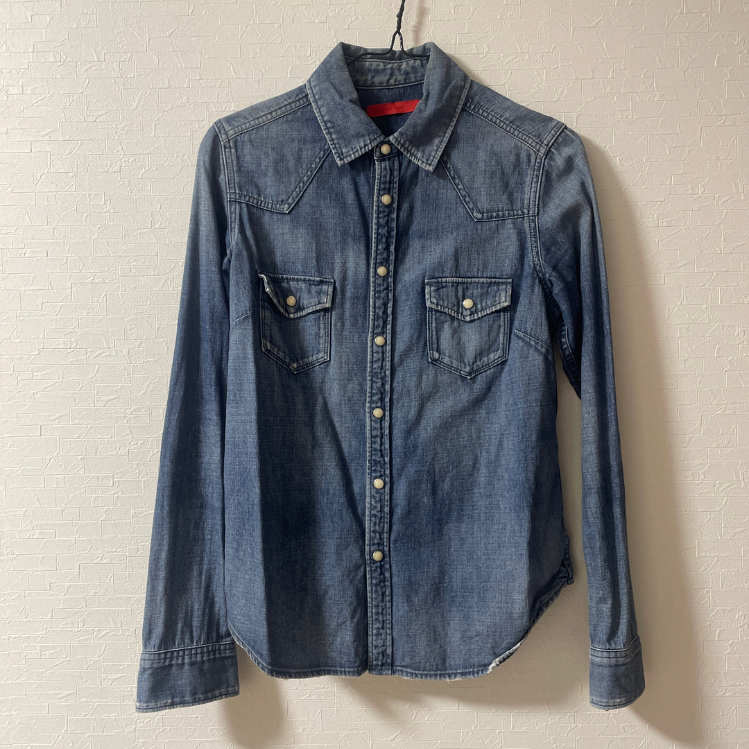 RED CARD - レッドカード デニムシャツの通販 by M shop|レッド RED CARD - レッドカード デニムシャツの通販 by M shop|レッド