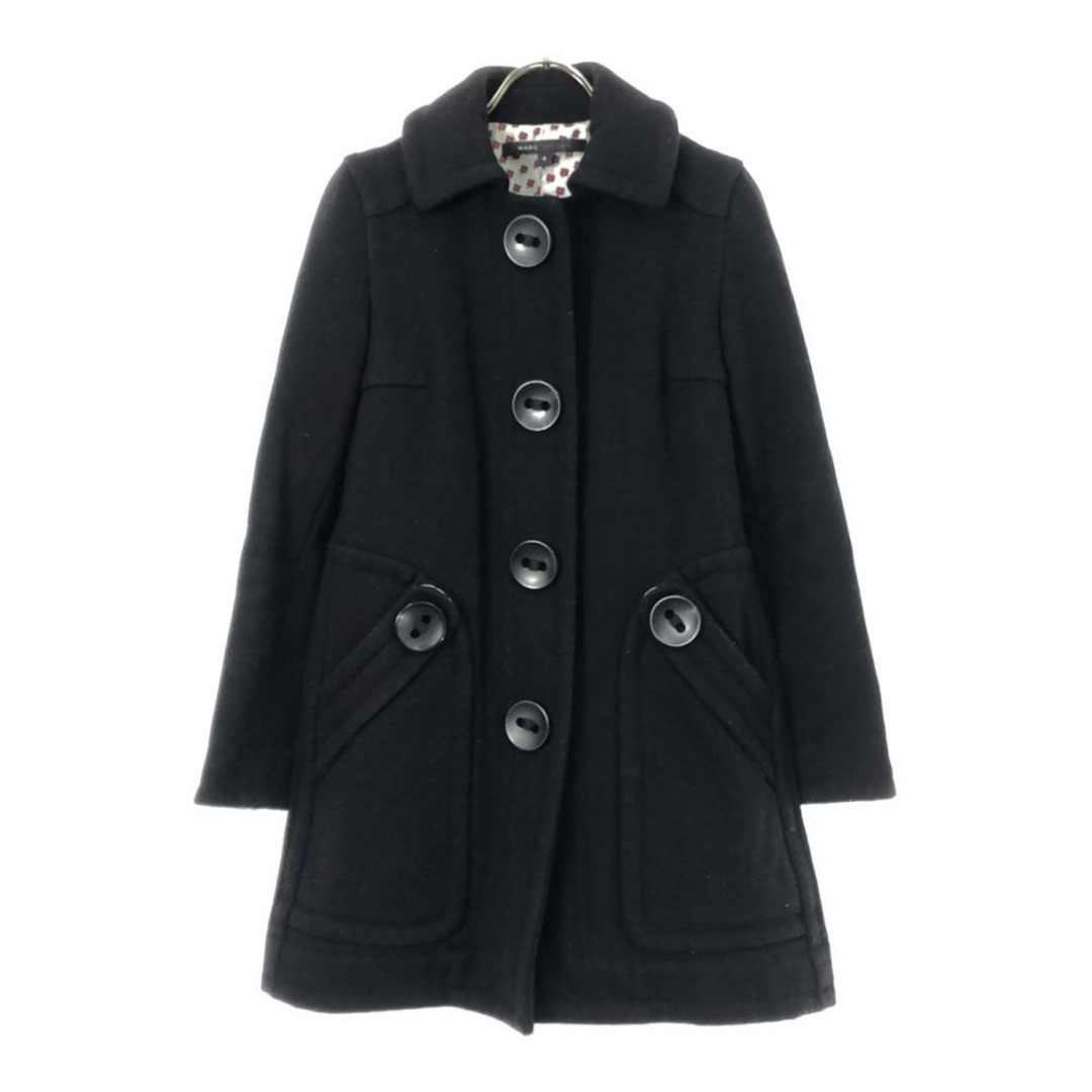 MARC JACOBS - マークジェイコブス ウールコート 4 ブラック MARC JACOBS - マークジェイコブス ウールコート 4 ブラック