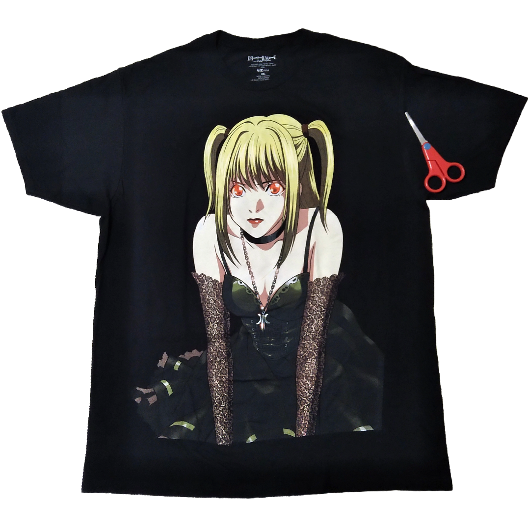 デスノート Tシャツ 3XL 実寸XLくらい 黒 弥海砂 ミサミサ デスノート Tシャツ 3XL 実寸XLくらい 黒 弥海砂 ミサミサ