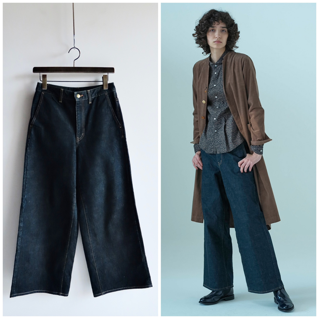 美品パラスパレス13.5ozストレッチデニムワイドパンツ2 美品パラスパレス13.5ozストレッチデニムワイドパンツ2