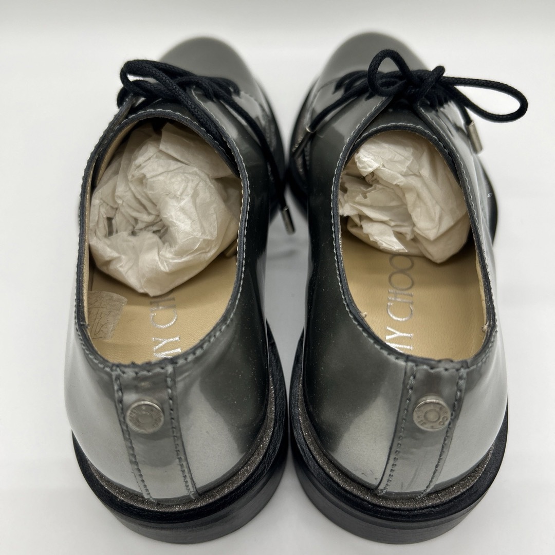 JIMMY CHOO ローファー レザー シューズ シルバー 22cm JIMMY CHOO ローファー レザー シューズ シルバー 22cm