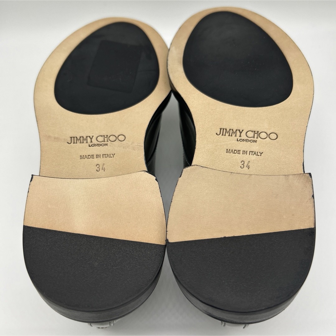 JIMMY CHOO - JIMMY CHOO ローファー レザー シューズ シルバー JIMMY CHOO - JIMMY CHOO ローファー レザー シューズ シルバー
