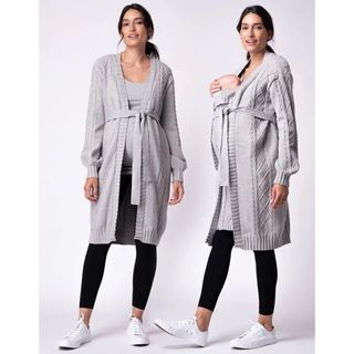 セラフィン(Seraphine)のSeraphine 新品 抱っこもOK マタニティ ケーブルニット カーディガン(マタニティアウター)