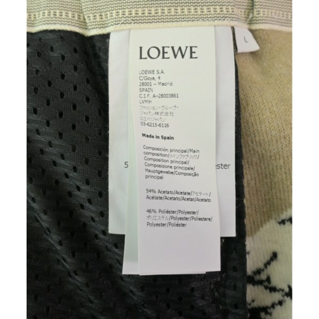 LOEWE - LOEWE ロエベ パンツ(その他) L ベージュx黒x白(総柄 LOEWE - LOEWE ロエベ パンツ(その他) L ベージュx黒x白(総柄
