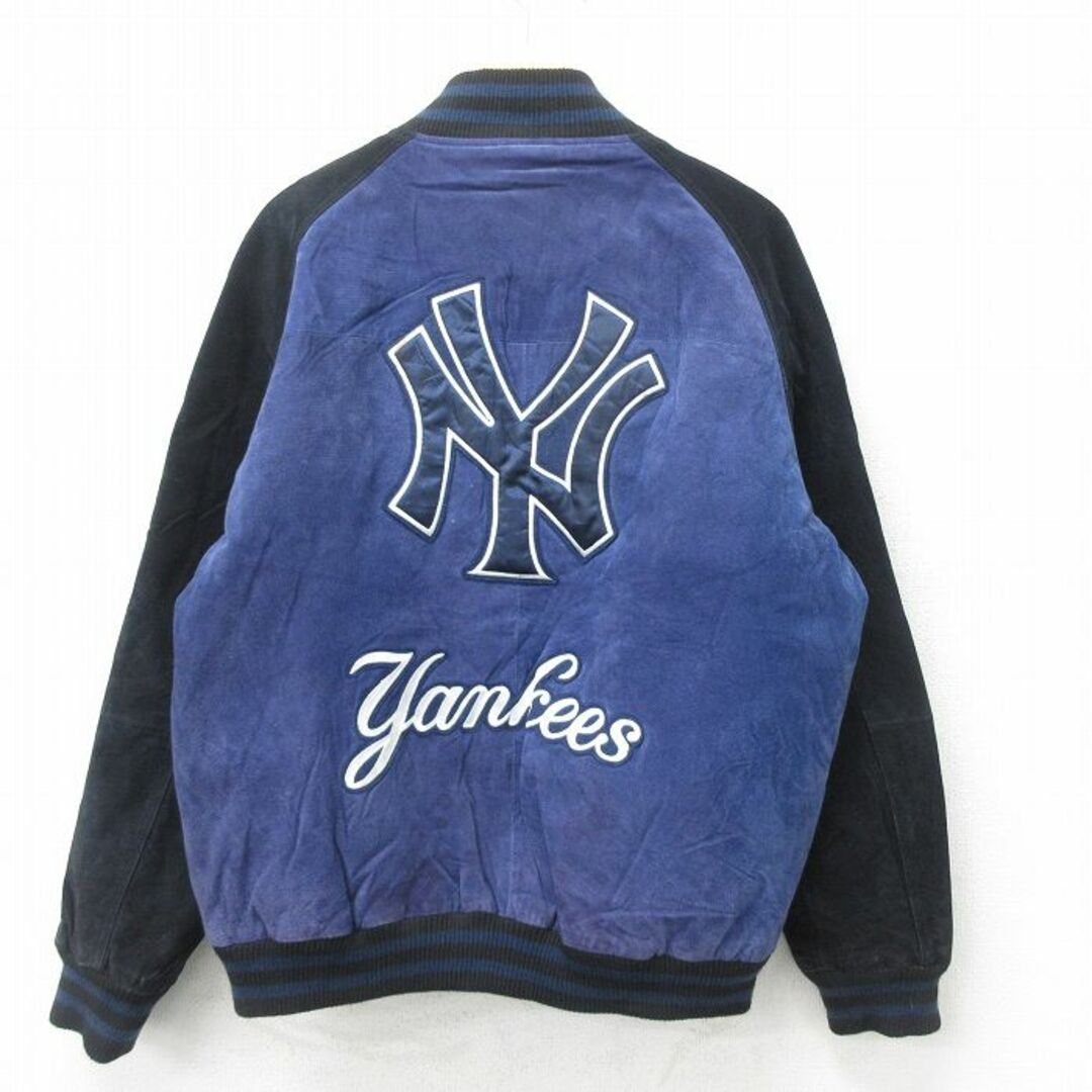 XL☆古着 長袖 スエード レザー ジャケット メンズ MLB XL☆古着 長袖 スエード レザー ジャケット メンズ MLB