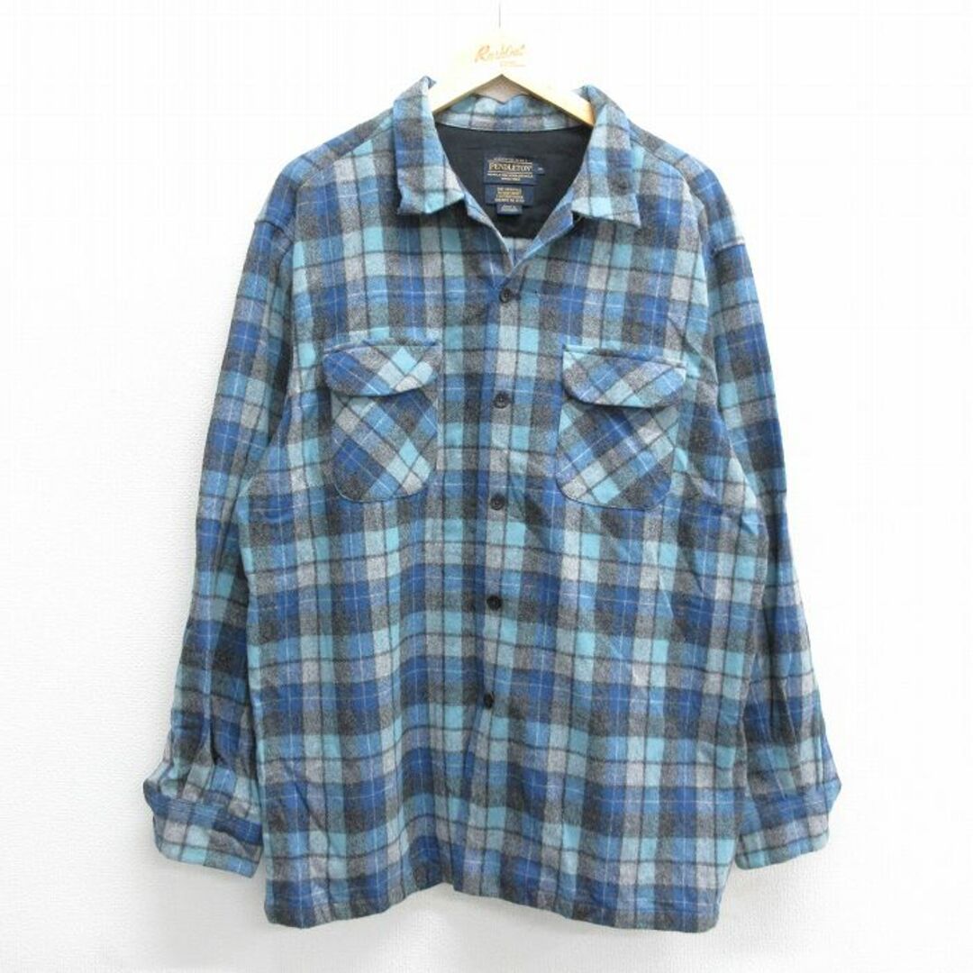 PENDLETON - XL☆古着 ペンドルトン PENDLETON 長袖 ウール PENDLETON - XL☆古着 ペンドルトン PENDLETON 長袖 ウール