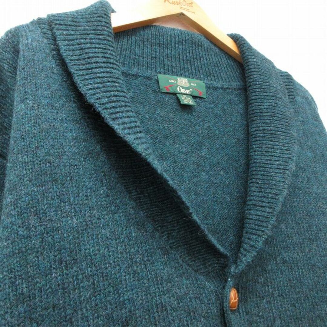 XL☆古着 オービス ORVIS 長袖 ニット カーディガン メンズ 90 XL☆古着 オービス ORVIS 長袖 ニット カーディガン メンズ 90