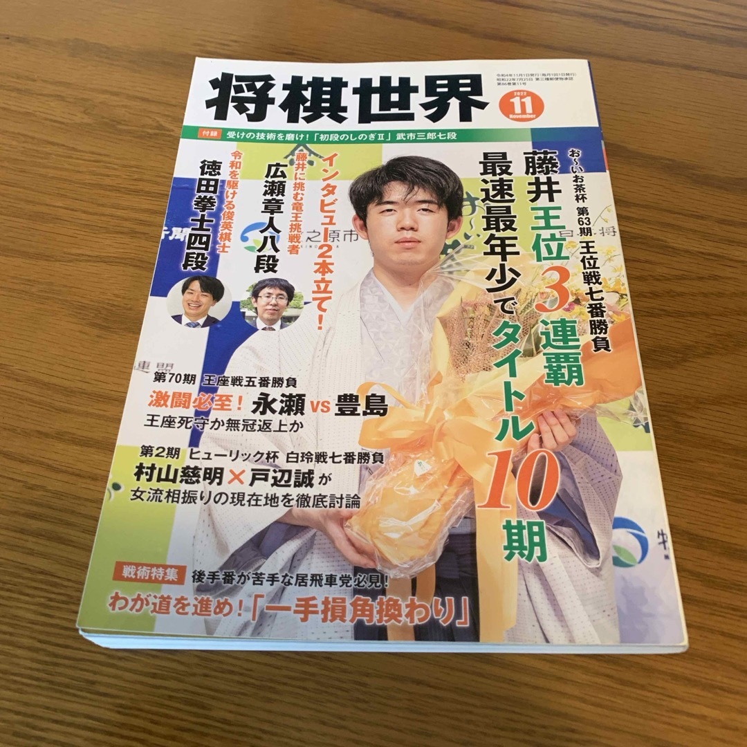 将棋世界 2022年 11月号 エンタメ/ホビーのテーブルゲーム/ホビー(囲碁/将棋)の商品写真