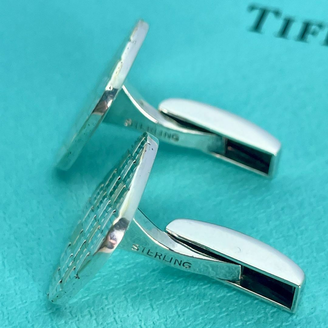 Tiffany & Co. - ティファニー チェック コンビ スクエア カフス Tiffany & Co. - ティファニー チェック コンビ スクエア カフス