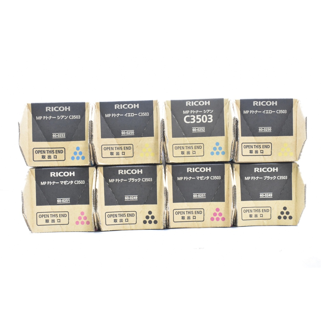 未使用 RICOH 純正 トナー C3503 4色8本(シアン・マゼンタ 未使用 RICOH 純正 トナー C3503 4色8本(シアン・マゼンタ