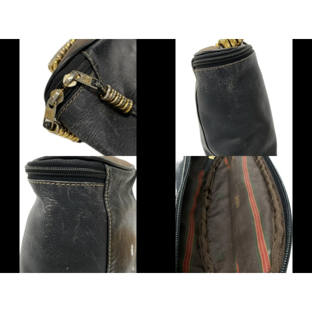 LOEWE - LOEWE(ロエベ) バニティバッグ ベラスケス 黒×ブラウン LOEWE - LOEWE(ロエベ) バニティバッグ ベラスケス 黒×ブラウン
