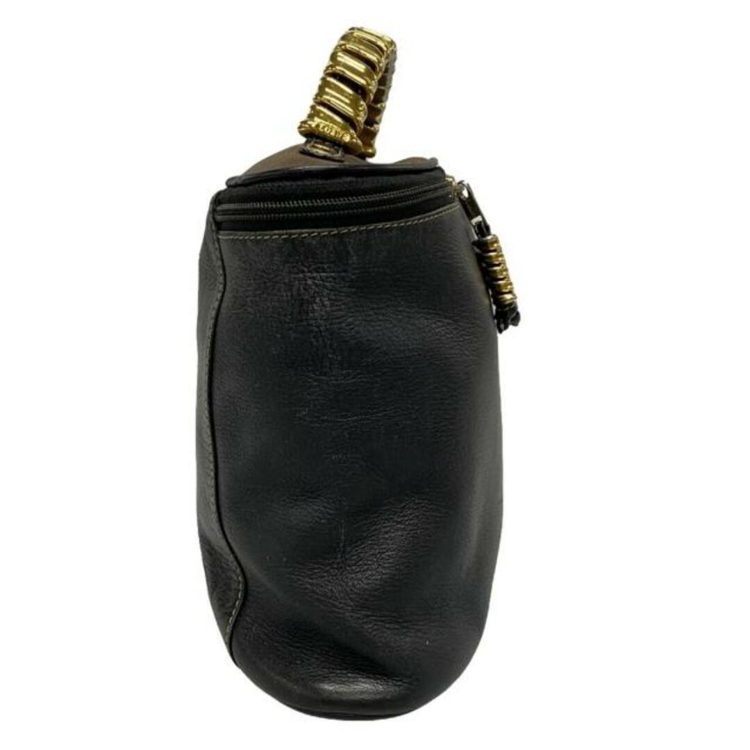 LOEWE - LOEWE(ロエベ) バニティバッグ ベラスケス 黒×ブラウン LOEWE - LOEWE(ロエベ) バニティバッグ ベラスケス 黒×ブラウン