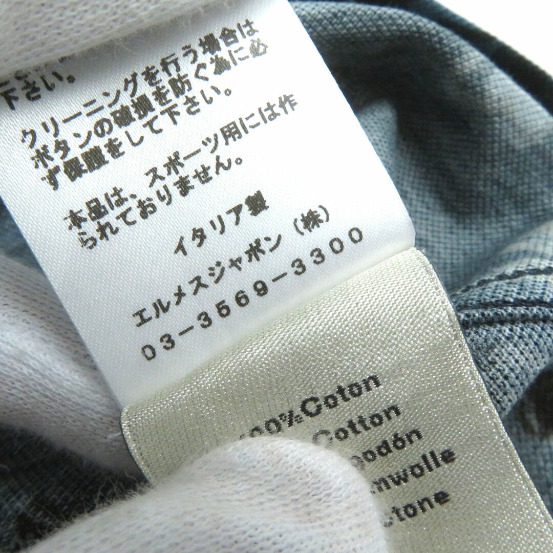 HERMES - 極美品△HERMES エルメス 22SS コットン100% 鹿の子 HERMES - 極美品△HERMES エルメス 22SS コットン100% 鹿の子