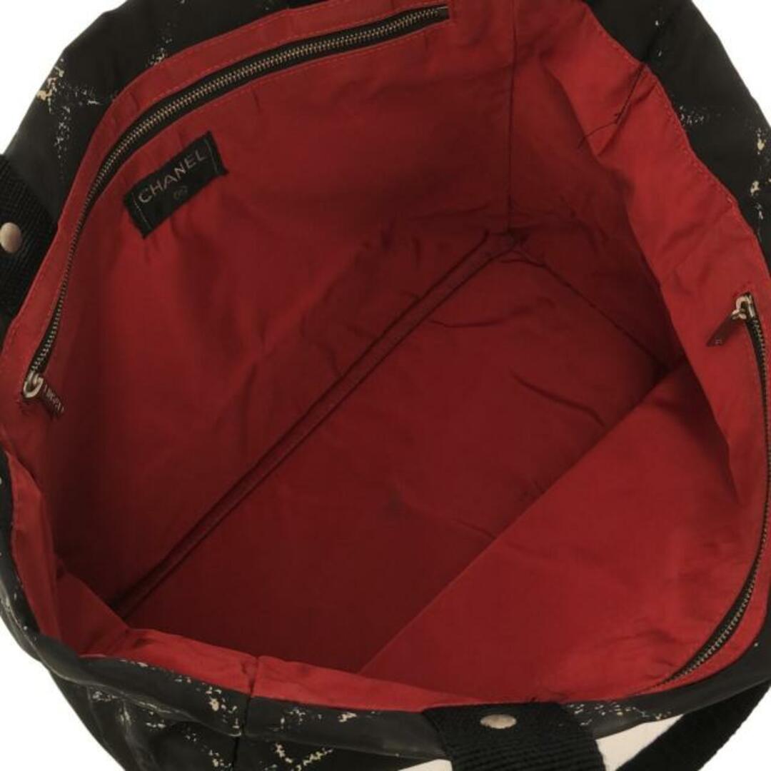 CHANEL(シャネル) トートバッグ 旧トラベルライン 黒×白 ナイロン CHANEL(シャネル) トートバッグ 旧トラベルライン 黒×白 ナイロン