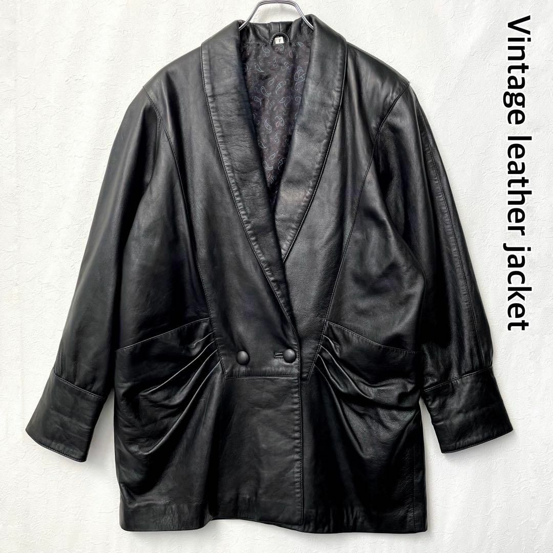 VINTAGE - 90s ヴィンテージ レザージャケット ダブル 本革 裏地 VINTAGE - 90s ヴィンテージ レザージャケット ダブル 本革 裏地