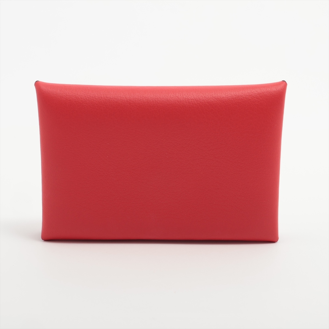 HERMES - エルメス カルヴィ エバーカラー  レッド レディース カードケース