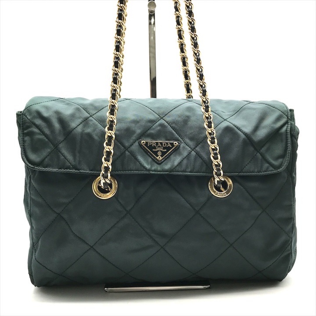 PRADA - 良品 PRADA プラダ 三角ロゴ プレート キルティング PRADA - 良品 PRADA プラダ 三角ロゴ プレート キルティング