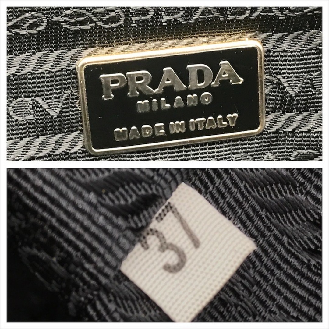 PRADA - 良品 PRADA プラダ 三角ロゴ プレート キルティング PRADA - 良品 PRADA プラダ 三角ロゴ プレート キルティング