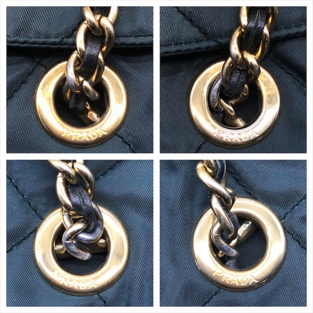 PRADA - 良品 PRADA プラダ 三角ロゴ プレート キルティング PRADA - 良品 PRADA プラダ 三角ロゴ プレート キルティング