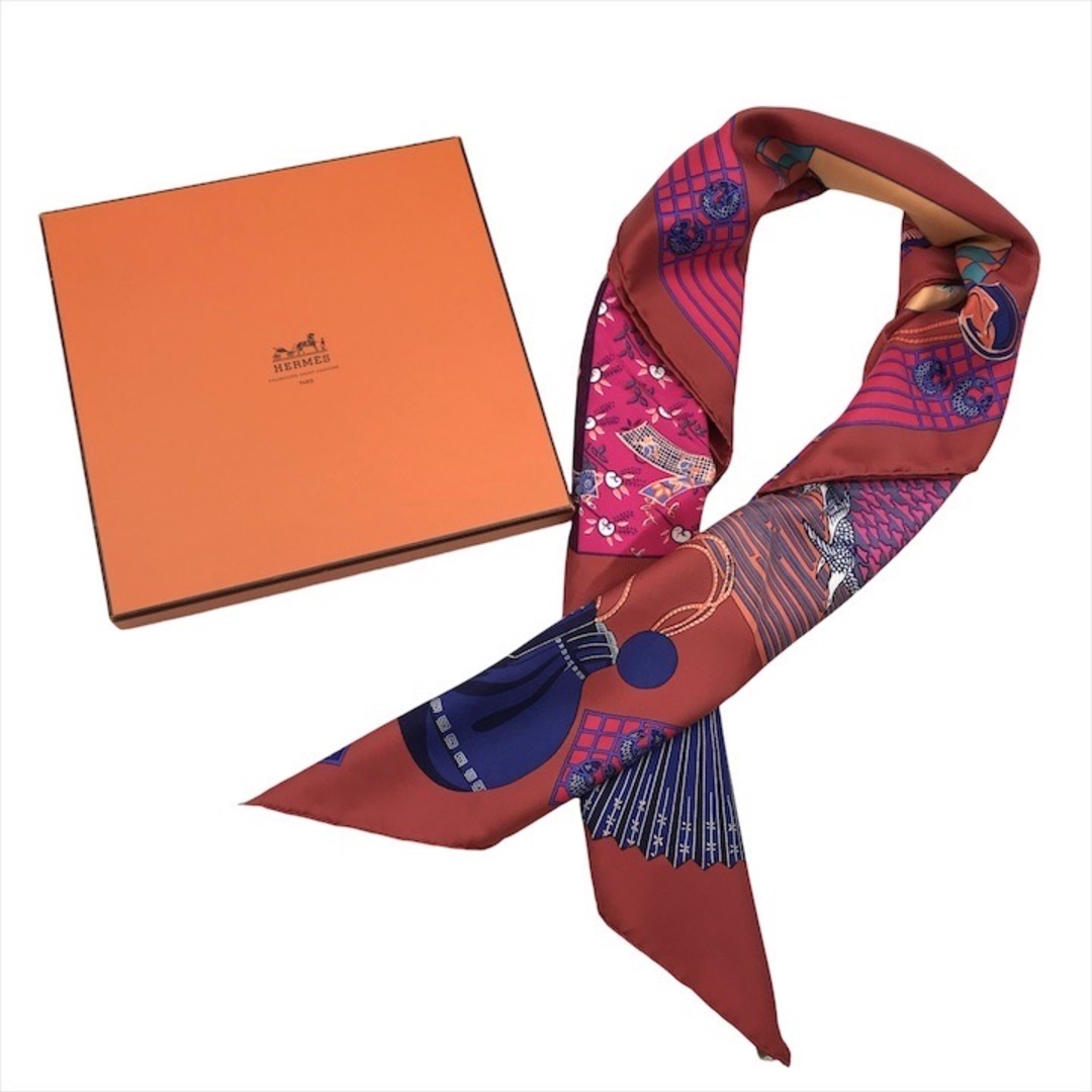 箱つき】HERMES エルメス スカーフ カレ90 100%シルク - 小物 箱つき】HERMES エルメス スカーフ カレ90 100%シルク - 小物