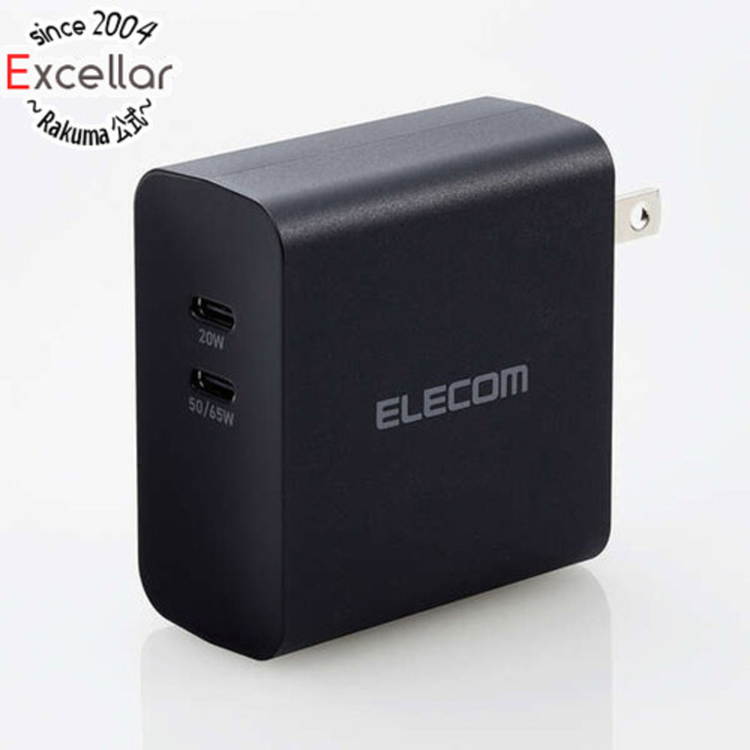 ELECOM(エレコム)のELECOM USB Power Delivery 70W AC充電器 ACDC-PD4570BK ブラック スマホ/家電/カメラのPC/タブレット(PC周辺機器)の商品写真