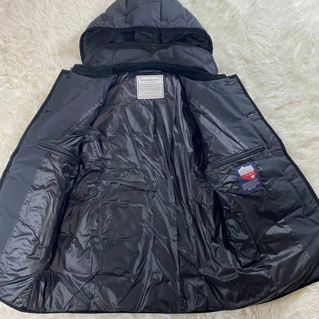 極美品】ナノユニバース 西川ダウン ダウンコート 黒 肉厚 極美品】ナノユニバース 西川ダウン ダウンコート 黒 肉厚
