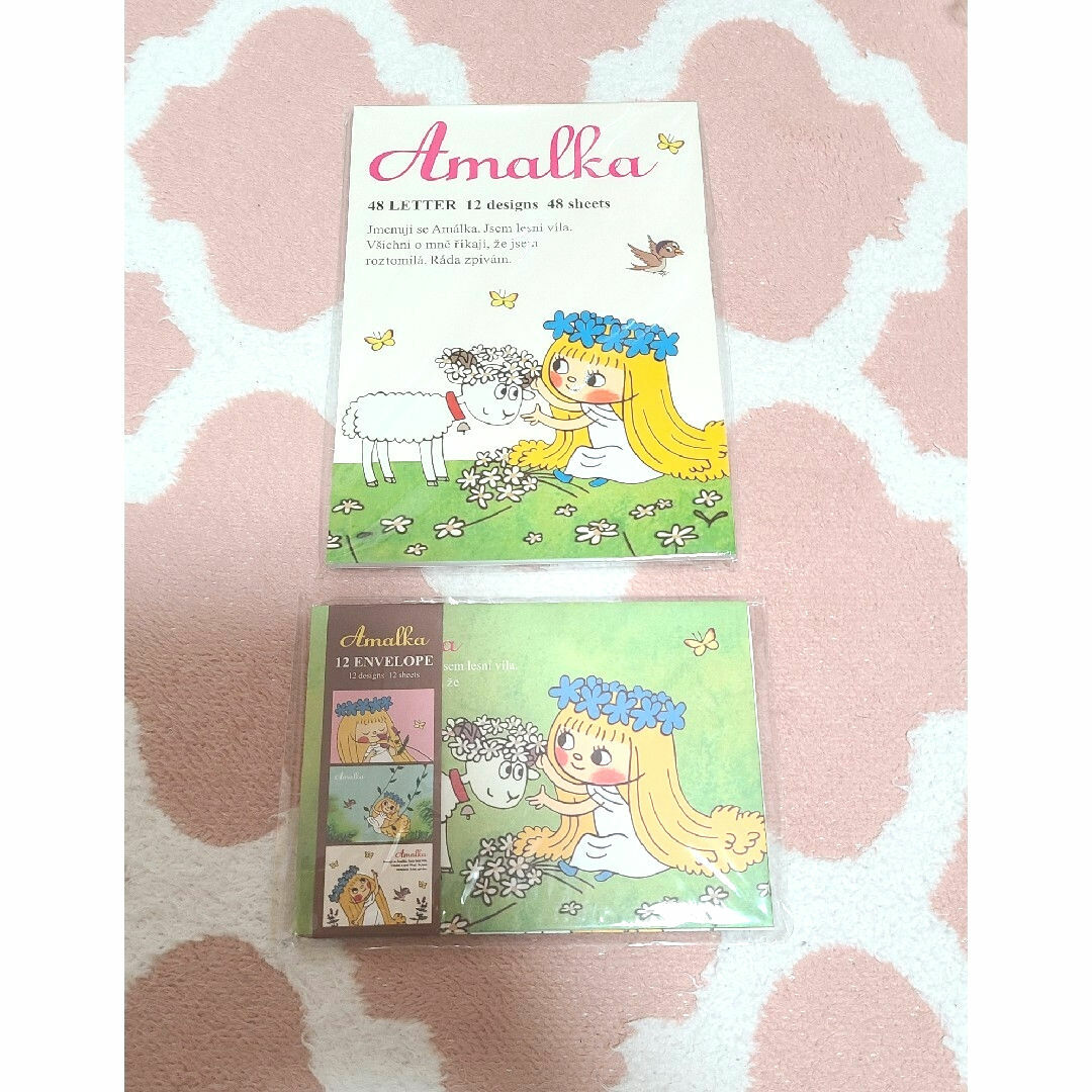 アマールカ 便箋&封筒 セット レターパット メモ帳 文具 文房具 ノート インテリア/住まい/日用品の文房具(ノート/メモ帳/ふせん)の商品写真