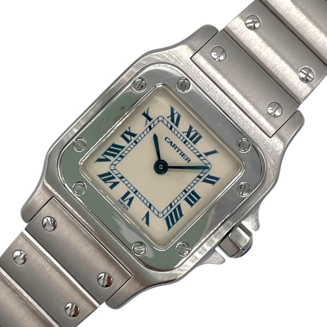 Cartier - 　カルティエ Cartier サントス ガルベ SM W20017D6 シルバー SS メンズ 腕時計